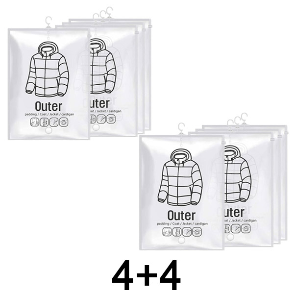 1x Pakabinami vakuuminiai maišai (4 vnt.) | VACUHANG 4+4 NEMOKAMAI