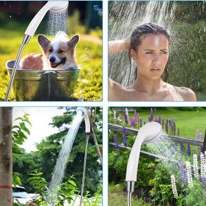 Nešiojama dušo pompa - Įkraunama per USB, 4-5 l/min, 1,5 m žarna | HYDROPORT